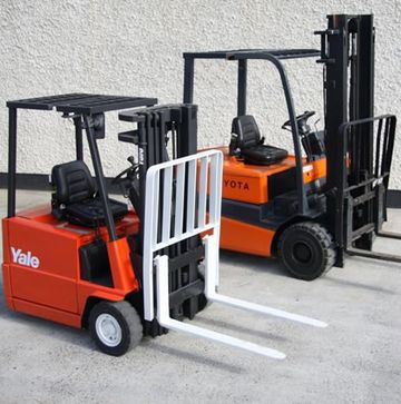 Yale forklift parked together